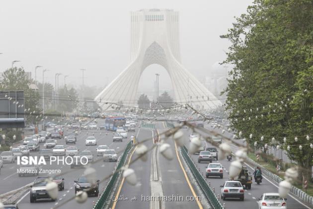 افزایش آلودگی هوای تهران طی امروز