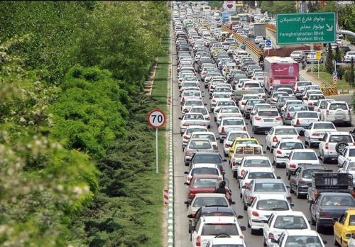 ترافیک سنگین در بزرگراه تهران_ کرج