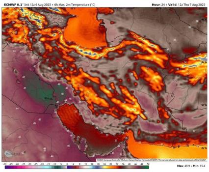 هشدار افزایش دما تا 50 درجه بارندگی باران در 4 استان