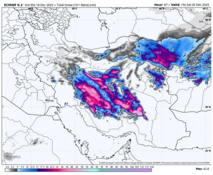 بارندگی ها در بیشتر نقاط کشور تشدید می شود اخطار کولاک برف و یخبندان